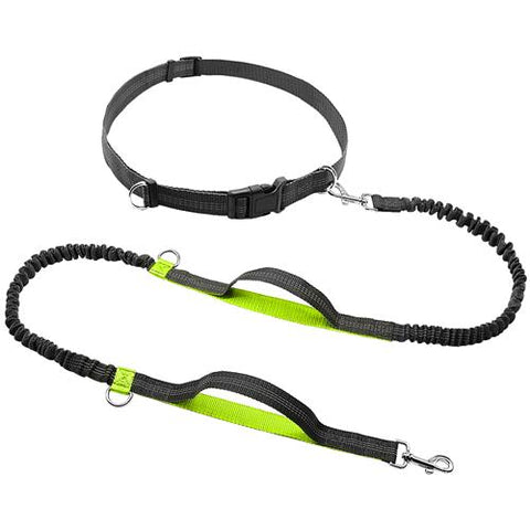 Hands Free Elastic Dog Leash for Joggers + Free Gift Green Dog Nation