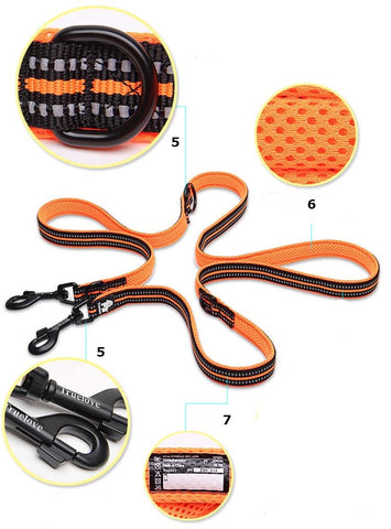 Double Ended Dog Lead Multi-Purpose 6 in 1 Dog Nation