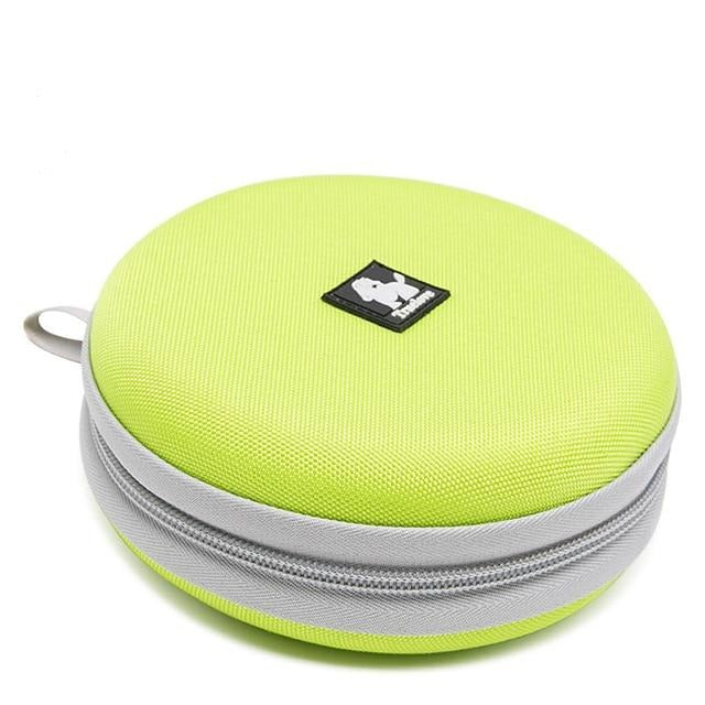 Collapsible 2 in 1 Dog Bowl for Food and Water Neon Yellow Dog Nation