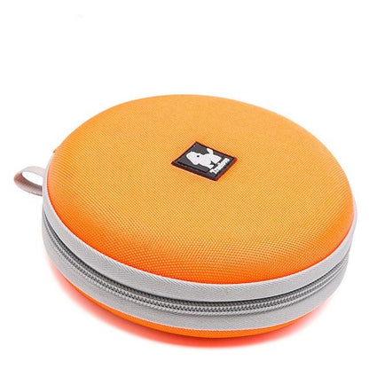 Collapsible 2 in 1 Dog Bowl for Food and Water Orange Dog Nation