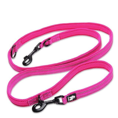 Double Ended Dog Lead Multi-Purpose 6 in 1 fuchsia Dog Nation