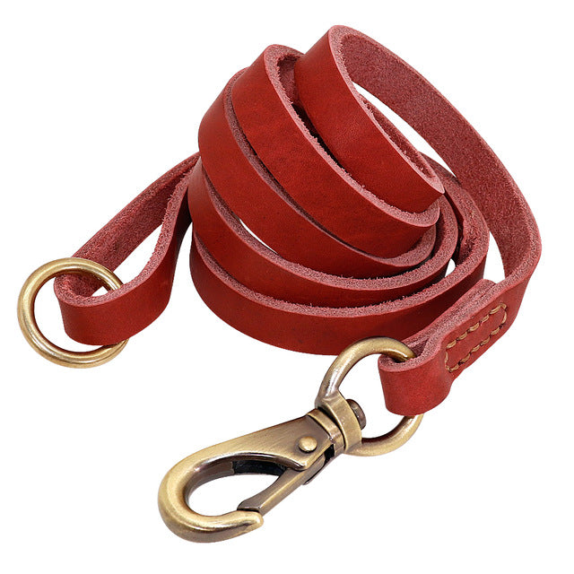 Sirius Genuine Leather Dog Leash Red Dog Nation