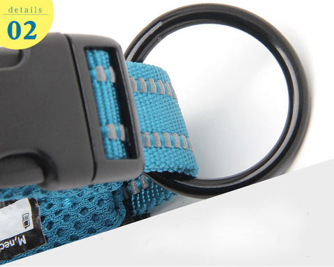 Dog Collar Heavy Duty Adjustable Nylon Reflective Padded Dog Nation