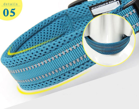 Dog Collar Heavy Duty Adjustable Nylon Reflective Padded Dog Nation