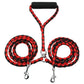 Strong Double Dog Leash with Soft Padded Handle Red Dog Nation