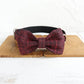 The Red Suit Personalised Dog Collar & Leash Set Handmade Laser Engraved Collar + Bow Tie Dog Nation