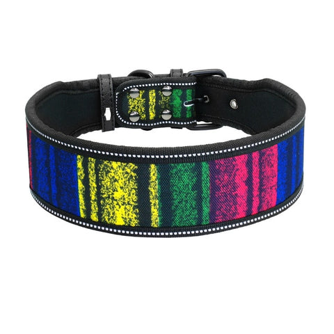 Astro Beautiful Designer Wide Neoprene Dog Collars Stripe Dog Nation