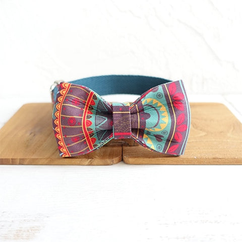 The Maya Personalised Dog Collar & Leash Set Handmade Laser Engraved Dog Nation