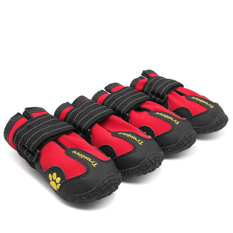 Dog Shoes - Truelove Waterproof Set of 4 Red Dog Nation